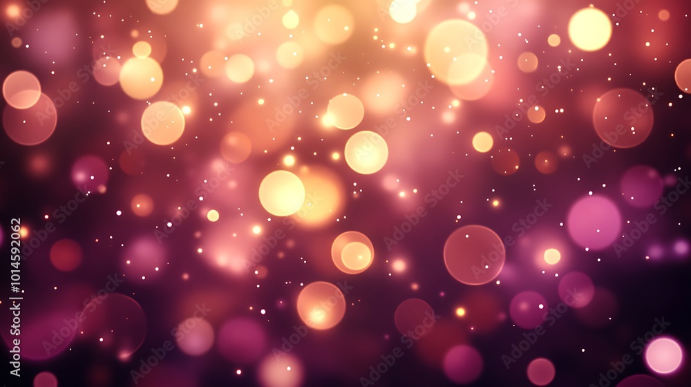 Abstract background with bokeh lights in pink and orange. Abstract background with bokeh lights in pink and orange.