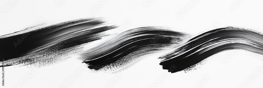 Minimalist brush texture with simple, clean strokes arranged in parallel lines on a white background