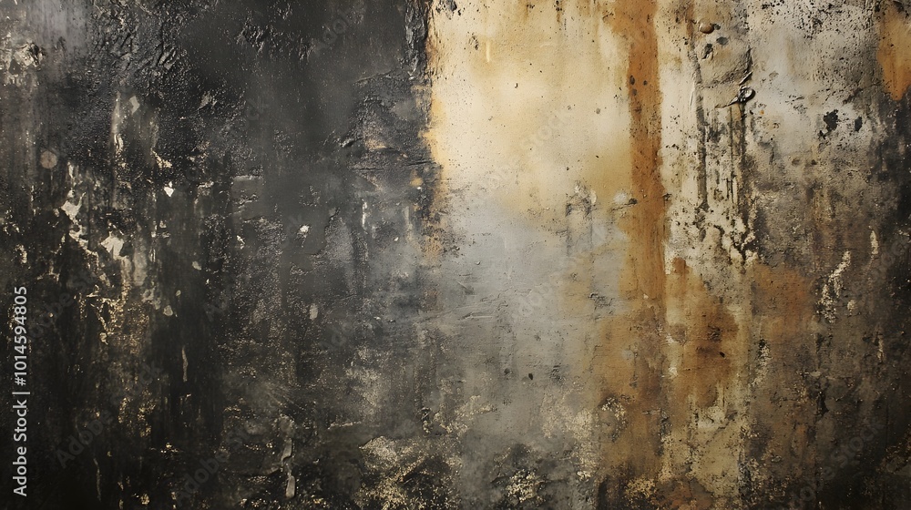 Grungy and Distressed Concrete Wall with Stains and Scratches Portraying Decay and Abandonment Grungy and Distressed Concrete Wall with Stains and Scratches Portraying Decay and Abandonment