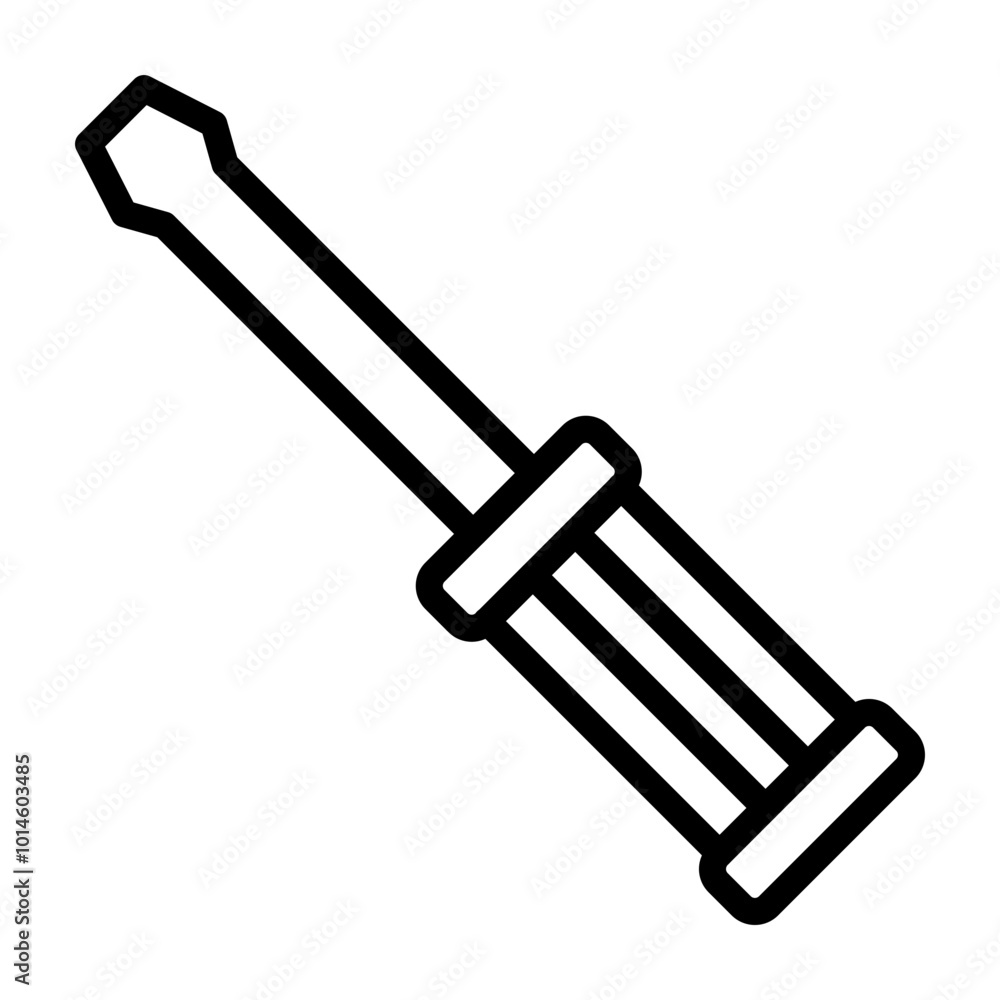 Screwdriver Vector Line Icon Design Screwdriver Vector Line Icon Design