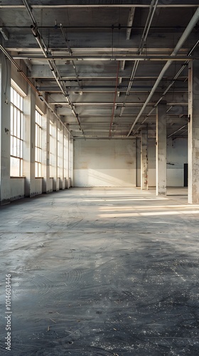 Industrial interior of a large industrial building