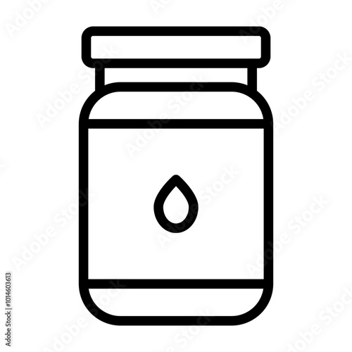Water Tank Vector Line Icon Design
