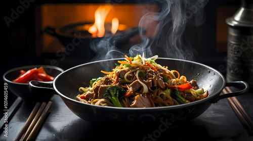 Pork Chop Suey Stir Fry with Mixed Vegetables in Savoury Sauce