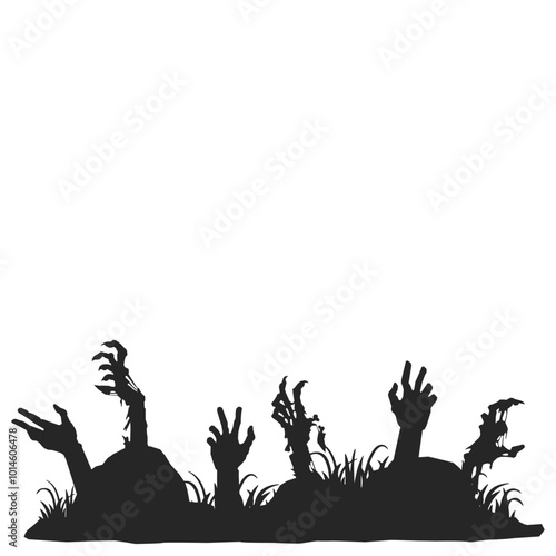 Halloween Zombie Hand Silhouette