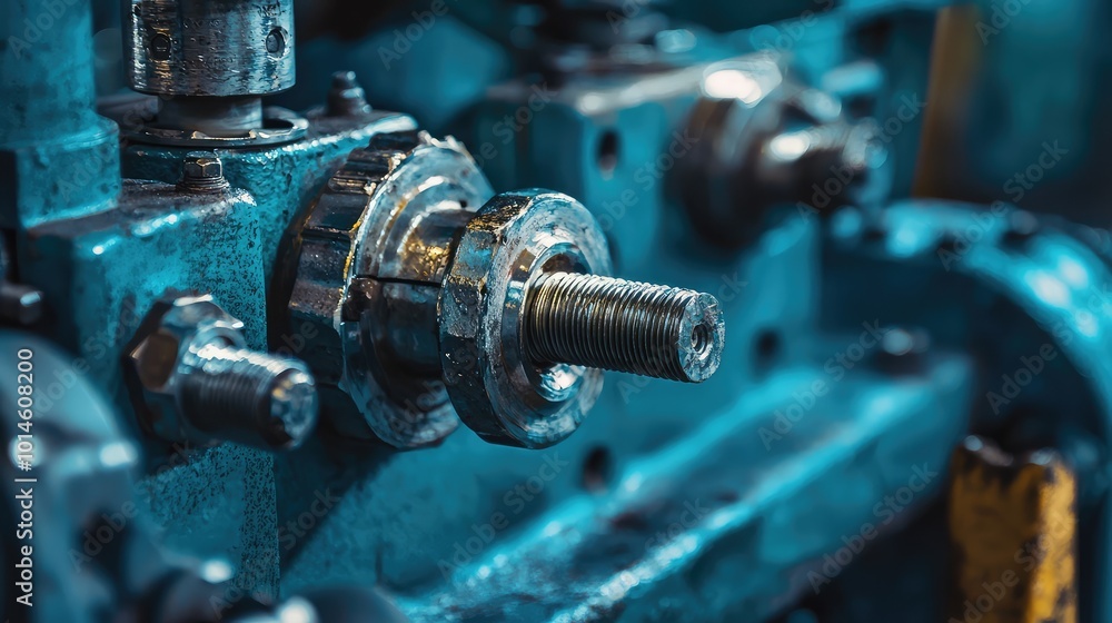 Close-up of a metallic gear showcasing intricate details in industrial machinery, conveying precision and engineering excellence. Close-up of a metallic gear showcasing intricate details in industrial machinery, conveying precision and engineering excellence.