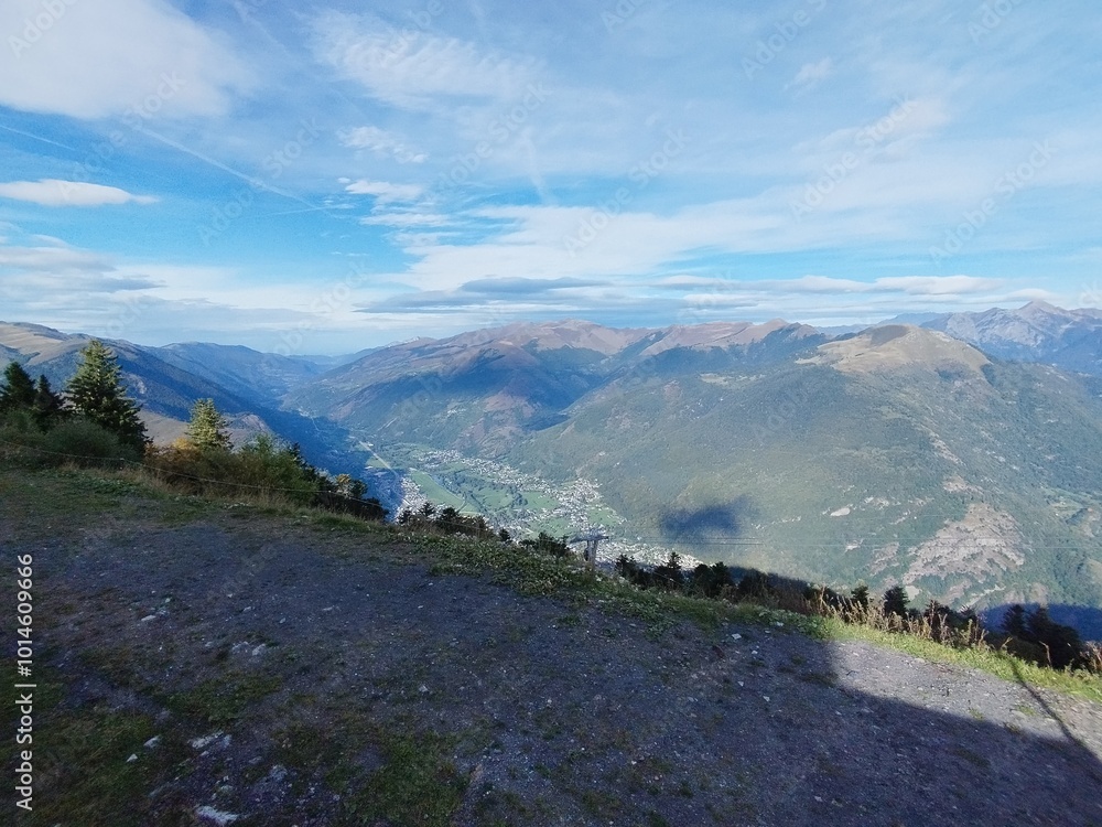 Fototapeta premium pyrenees nature landscape from the road