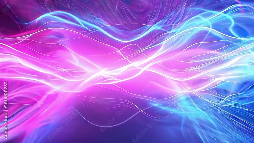A vibrant abstract background featuring swirling pink and blue light trails on a dark backdrop. A vibrant abstract background featuring swirling pink and blue light trails on a dark backdrop.