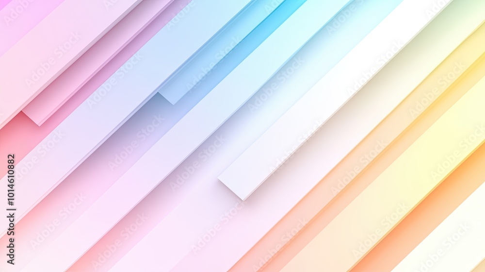 Fototapeta premium A pastel rainbow gradient background with soft, delicate hues transitioning from one color to the next in a calming way.
