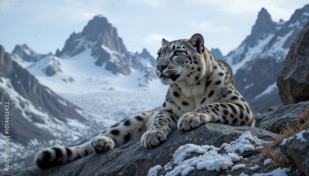 Snow Leopard in the Mountains Snow Leopard in the Mountains