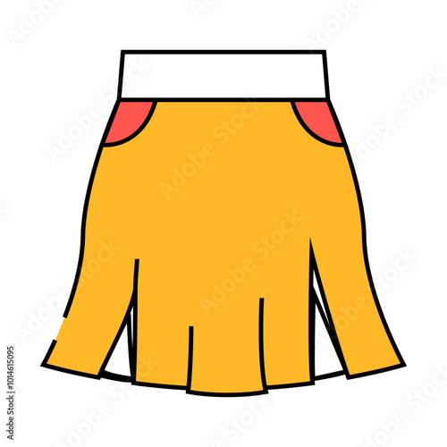 skirt girl clothes line icon vector. skirt girl clothes sign. isolated symbol illustration