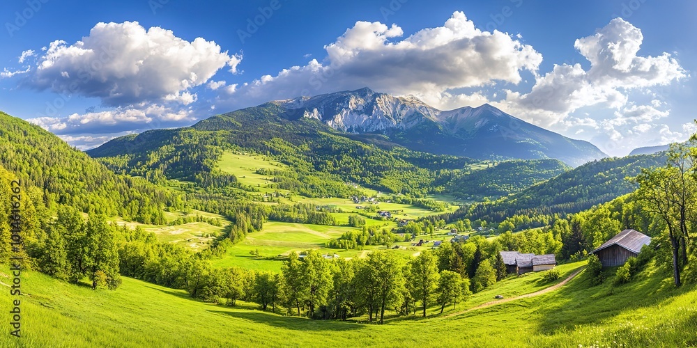View of grassy landscape against sky View of grassy landscape against sky