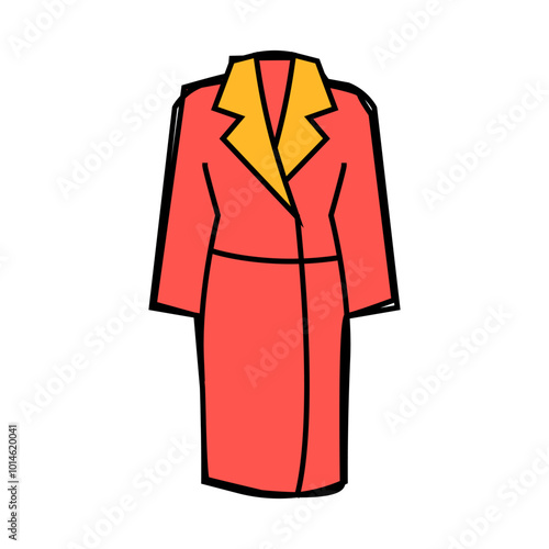 coats fashion garment line icon vector. coats fashion garment sign. isolated symbol illustration