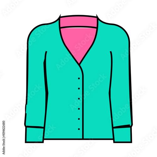 cardigans clothing line icon vector. cardigans clothing sign. isolated symbol illustration