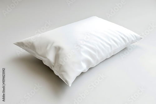 White pillow on white background