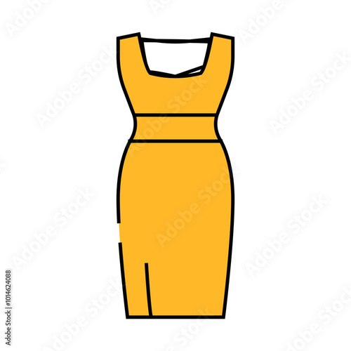 dresses little black dresses line icon vector. dresses little black dresses sign. isolated symbol illustration