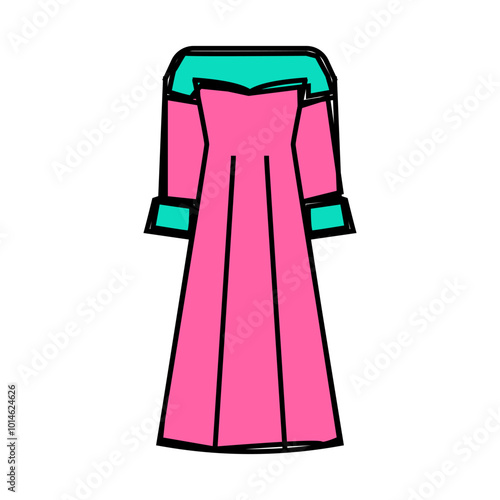 dresses evening gowns line icon vector. dresses evening gowns sign. isolated symbol illustration