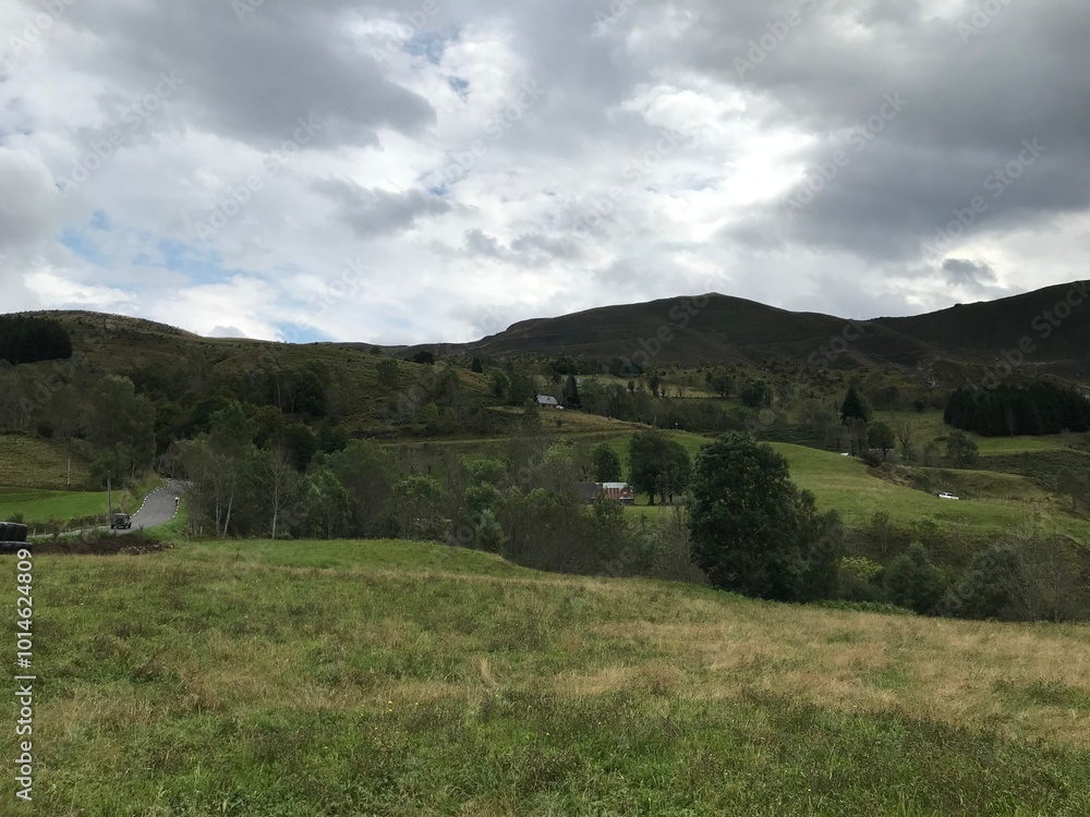 Fototapeta premium pyrenees nature landscape from the road