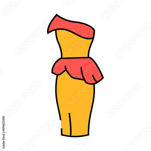 dresses cocktail line icon vector. dresses cocktail sign. isolated symbol illustration