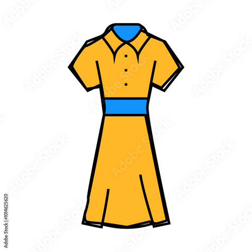 dresses day and casual line icon vector. dresses day and casual sign. isolated symbol illustration