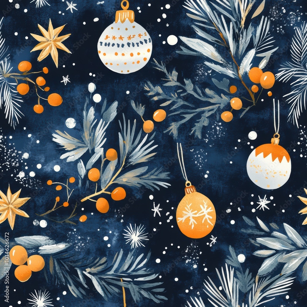 Seamless Christmas Cartoon Pattern Design Seamless Christmas Cartoon Pattern Design