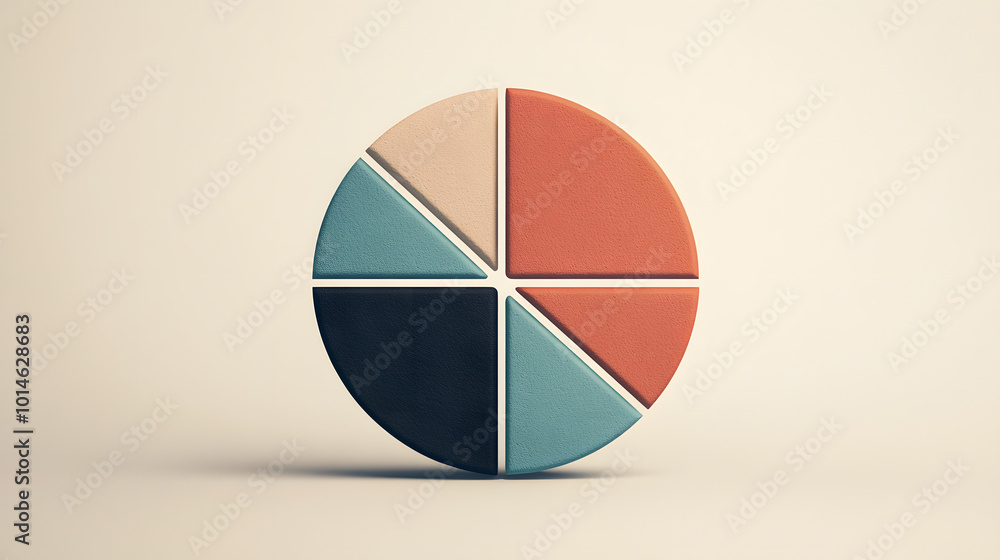 Fototapeta premium Colorful Pie Chart for Business Data Visualization