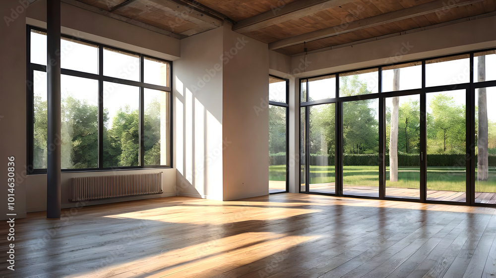 empty room with window and floor. empty room with window and floor.
