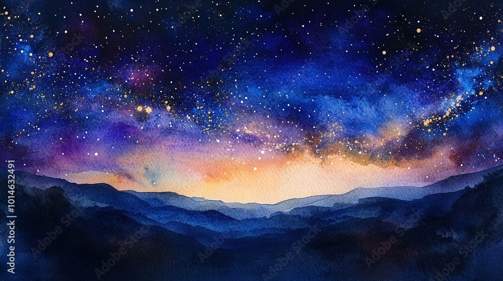 Fototapeta premium Water colour of sky painting UHD wallpaper