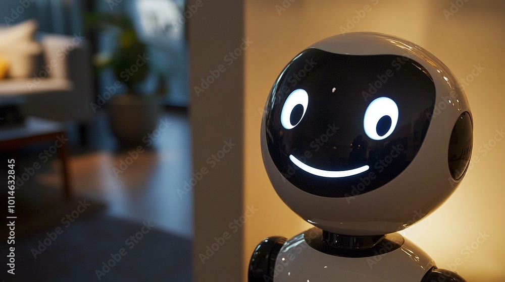 A friendly robot face UHD wallpaper A friendly robot face UHD wallpaper