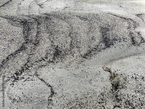 Patterned natural sand landscape on the beach