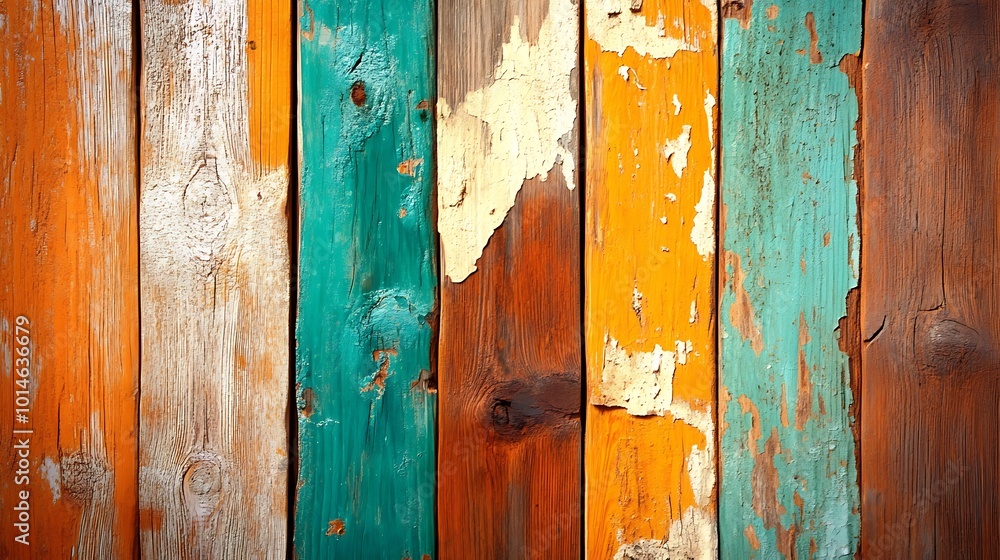 Colorful Weathered Wooden Texture Background Colorful Weathered Wooden Texture Background