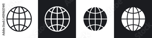 Website icons set. filled and line illustration