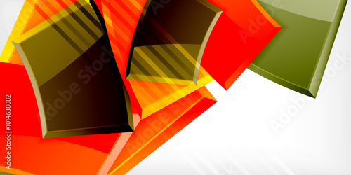 Vector abstract color geometric shapes. Illustration For Wallpaper, Banner, Background, Card, Book Illustration, landing page photo