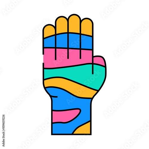 shiatsu arm and zones line icon vector. shiatsu arm and zones sign. isolated symbol illustration