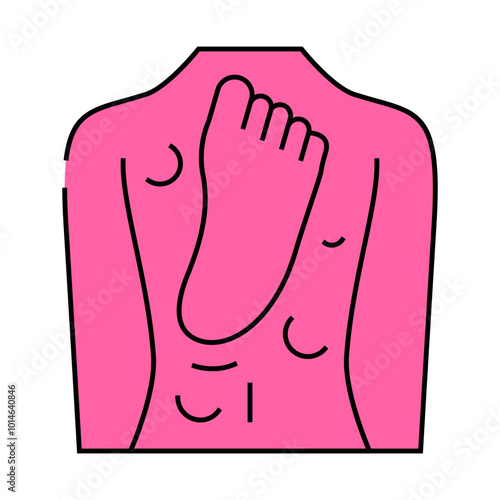 back and leg shiatsu line icon vector. back and leg shiatsu sign. isolated symbol illustration