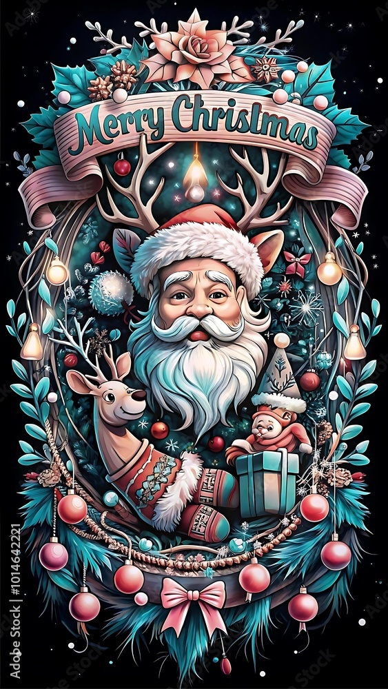 Fototapeta premium Christmas ornament banner