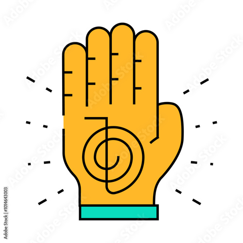 reiki massage line icon vector. reiki massage sign. isolated symbol illustration