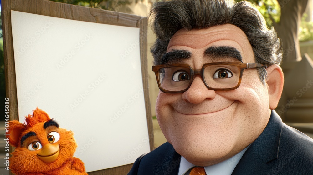 Animated character with furry companion by blank canvas Animated character with furry companion by blank canvas
