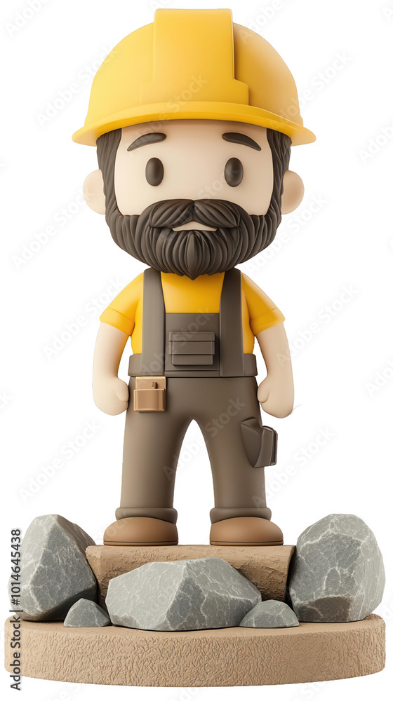 Geologist , 3D illustration on transparent background Geologist , 3D illustration on transparent background