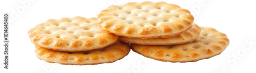 Fresh water crackers isolated on transparent background