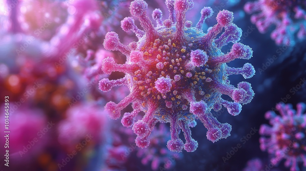 Vibrant Psychedelic Fractal Animation of Dengue Fever Virus Replication Cycle in Colorful Kaleidoscope Patterns Vibrant Psychedelic Fractal Animation of Dengue Fever Virus Replication Cycle in Colorful Kaleidoscope Patterns