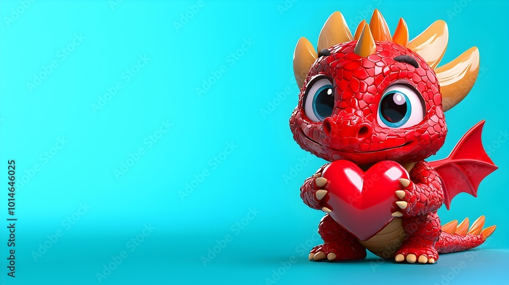 Charming Dragon Embracing Heart, a whimsical dragon character with vibrant colors, joyfully cradling a small heart in a fantastical setting. Charming Dragon Embracing Heart, a whimsical dragon character with vibrant colors, joyfully cradling a small heart in a fantastical setting.