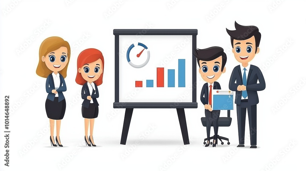 Team Presentation with Animated Business Characters Team Presentation with Animated Business Characters