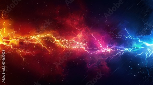 abstract red and blue electrical plasma lightnings abstract plasma background