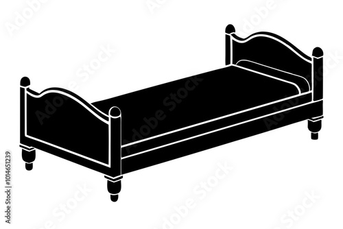 line art bedstead household with Transparent Background Clipart
