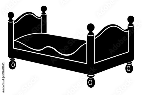 line art bedstead household with Transparent Background Clipart
