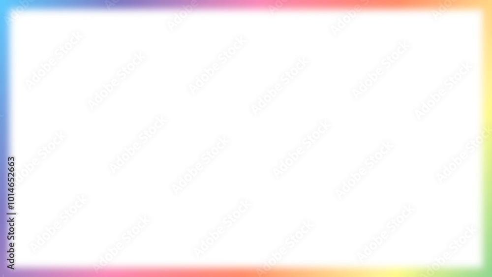 Art Blur rainbow rectangle neon frame border for web presentation, thumbnail, banner, 16x9 work project, png isolated on transparent background& Illustration Art Blur rainbow rectangle neon frame border for web presentation, thumbnail, banner, 16x9 work project, png isolated on transparent background& Illustration
