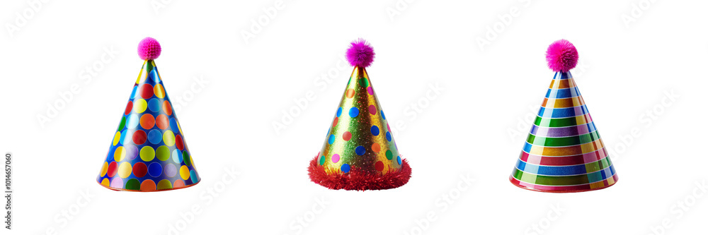 Cute Birthday cap, Happy Birthday special set of against a Transparent background Cute Birthday cap, Happy Birthday special set of against a Transparent background