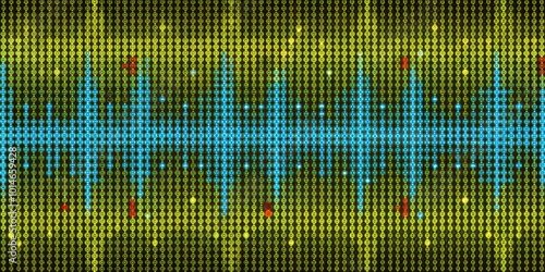 Wallpaper Mural Pixelated grid with green and yellow hues creating a digital effect. Torontodigital.ca