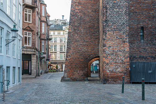 Central street of the city of Hillerod. Denmark Europe photo