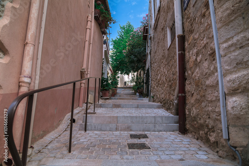A street of the small french town in the southern Provence called Le Castellet.
